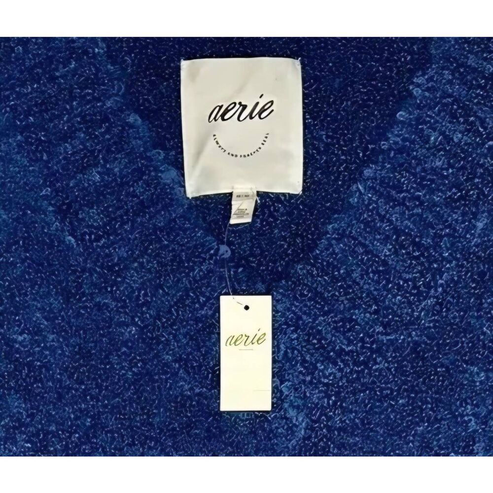 Aerie Teddy Boulce Blue Sweater NWT - Picture 2 of 4